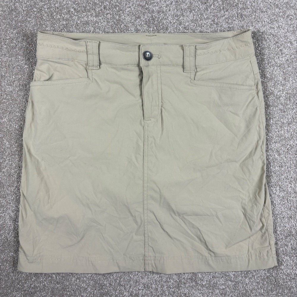 Eddie Bauer Travex Skort Womens 2 Tan Khaki Hiking Active Outdoor Stretch Pocket